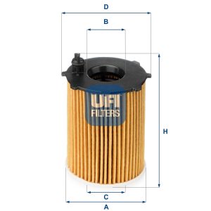 UFI 25.128.00 Filtro olio per auto - Cartuccia Filtro