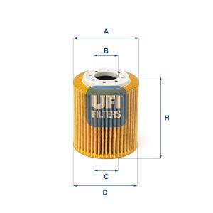 UFI 25.216.00 Filtro Olio per Auto - Cartuccia