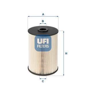 UFI 26.021.00 Filtro carburante Cartuccia 116mm