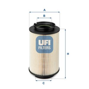 UFI 26.014.00 Filtro carburante, Cartuccia