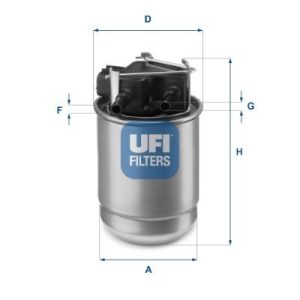 UFI 55.517.00 Filtro carburante - Cartuccia, 159mm