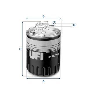 UFI 24.077.00 Filtro carburante per auto - Cartuccia