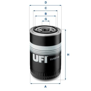 UFI 23.457.00 Filtro Olio per Auto