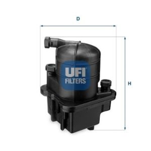 UFI 24.087.00 Filtro carburante per RENAULT CLIO, MODUS