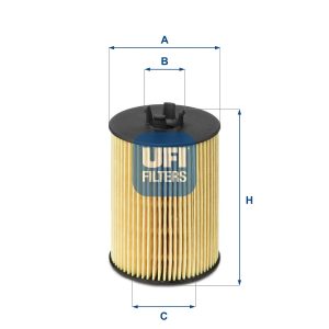 UFI 25.063.00 Filtro olio per MERCEDES Classe A, B